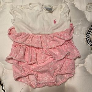 Ralph Lauren baby girl 3 month pink romper